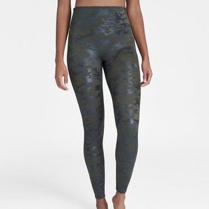 SPANX Faux Leather Camo Leggings